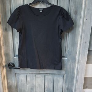 Ann Taylor Black Short Sleeve Tee